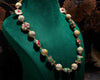 Green, Red, White, And Grey Multi-Bead Necklace Set