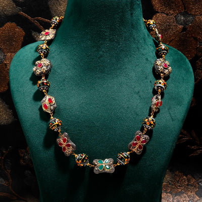 Multi-Color Ball Bead Necklace Set
