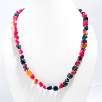 Tumble Shape Agate Mala