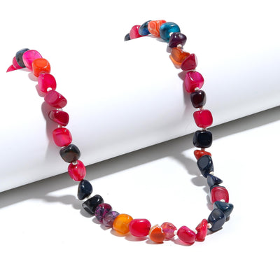 Tumble Shape Agate Mala