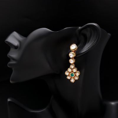 Kundan Polki Long Earrings