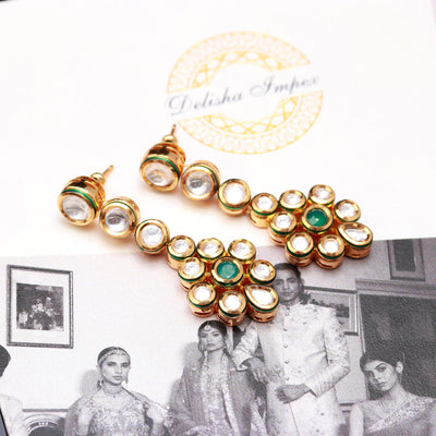 Kundan Polki Long Earrings