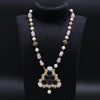 Multi-Stone Necklace with Black Pearl Cluster