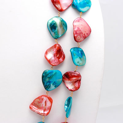 multicolor Shell Pearls Mala