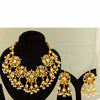 navratna  Floral Necklace with pearl drops