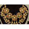 navratna  Floral Necklace with pearl drops