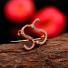 Crimson Elegance SS Lapel Pin in Silver