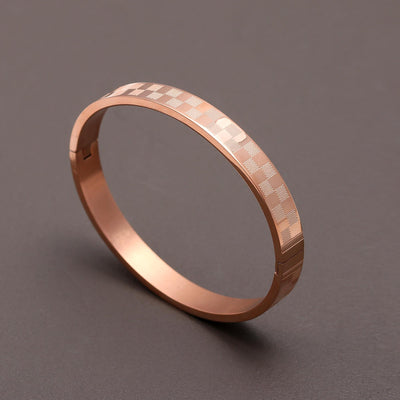 Rose Gold Plated Bracelet with Self Checks