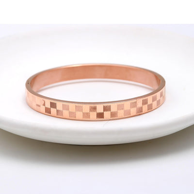 Rose Gold Plated Bracelet with Self Checks