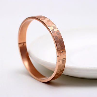 Rose Gold Plated Bracelet with Self Checks