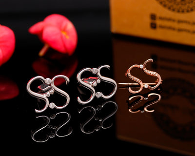 Crimson Elegance SS Lapel Pin in Silver