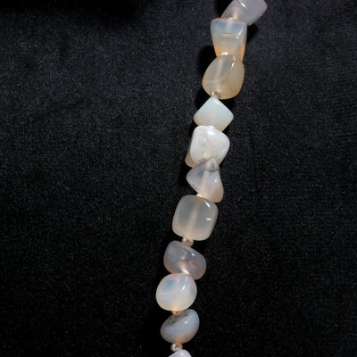 White Agate tumble Mala