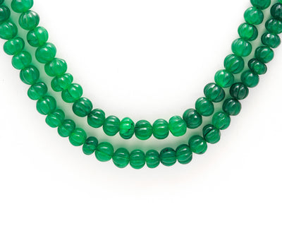 Round Shape Green Quartz Watermelon Mala