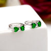 Twin Green Hearts Ring