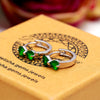 Twin Green Hearts Ring