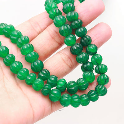 Round Shape Green Quartz Watermelon Mala