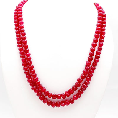 watermelon cut Red Quartz Mala