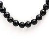 Round Faceted Shape Black  Spinnal Mala