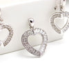 Heart-Shaped Pendant With Shimmering White Beads