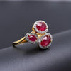 Ruby Stone Gold Plated Ring for Women