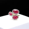 Ruby Stone Gold Plated Ring for Women