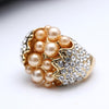 Elegant Gold-Plated Pearl Ring