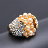 Elegant Gold-Plated Pearl Ring