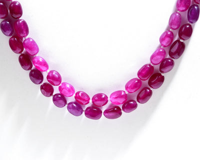 Oval Shape Red Quartz Mala
