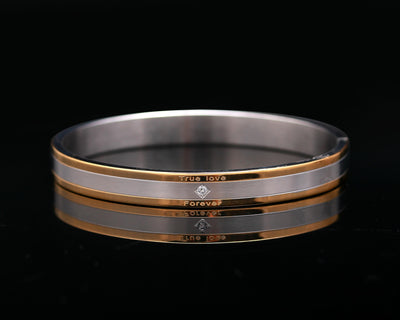 White Gold Plated Dual Tone Finish Bracelet for Daily Wear