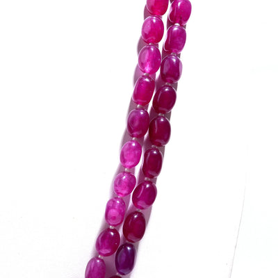 Oval Shape Red Quartz Mala