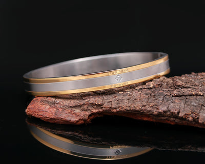 White Gold Plated Dual Tone Finish Bracelet for Daily Wear