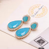 Customized Blue Chalcedony Drop Earrings