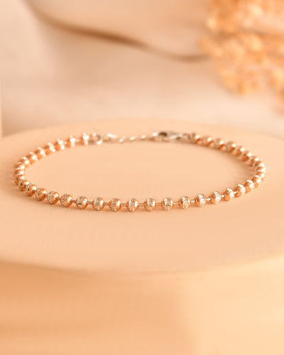 Silver Diamond-Cut Ball Bracelet