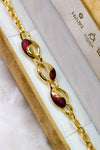 Women Gold-Plated Abstract Design Bracelet