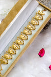 Women Gold Plated Half Heart Design Bracelet