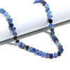 tumble shape agate mala -blue