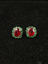 Earring With Emerald & Ruby