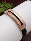 Unisex Belt Style Diamond Buckle - Flexible Bracelet