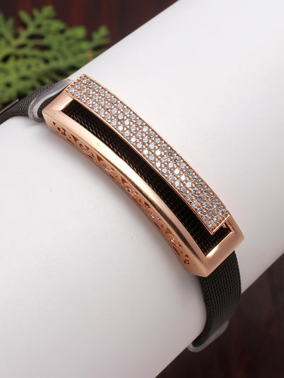 Unisex Belt Style Diamond Buckle Bracelet